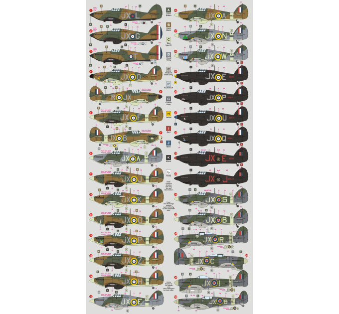 Декаль № 1 ескадрон RAF 1/72 DKdecals DK72059