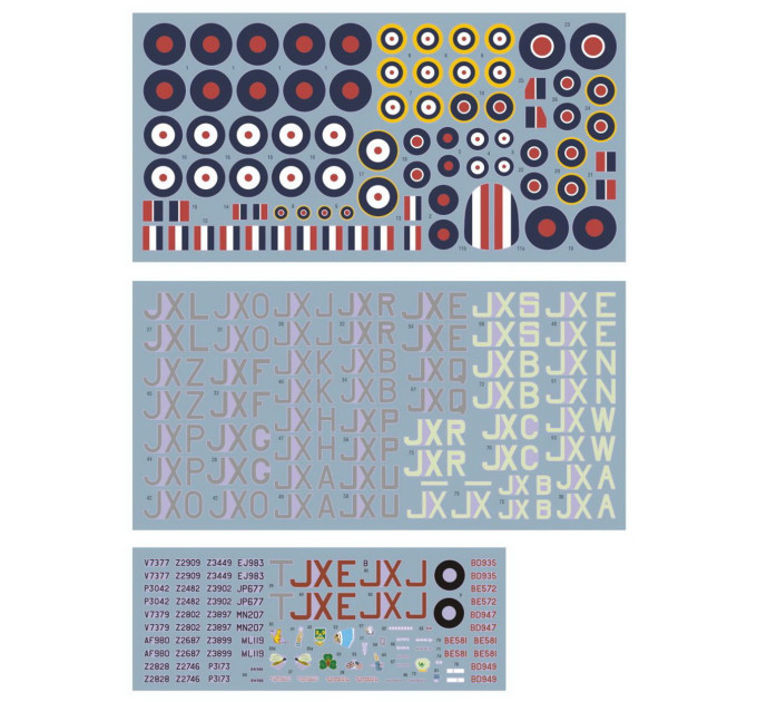 Декаль № 1 ескадрон RAF 1/72 DKdecals DK72059