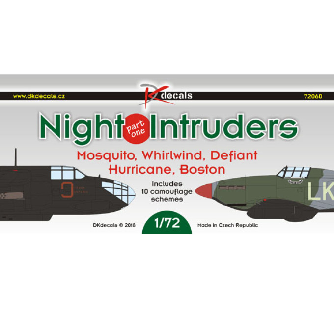 Декаль Нічні зловмисники ч.I 1/72 DKdecals DK72060