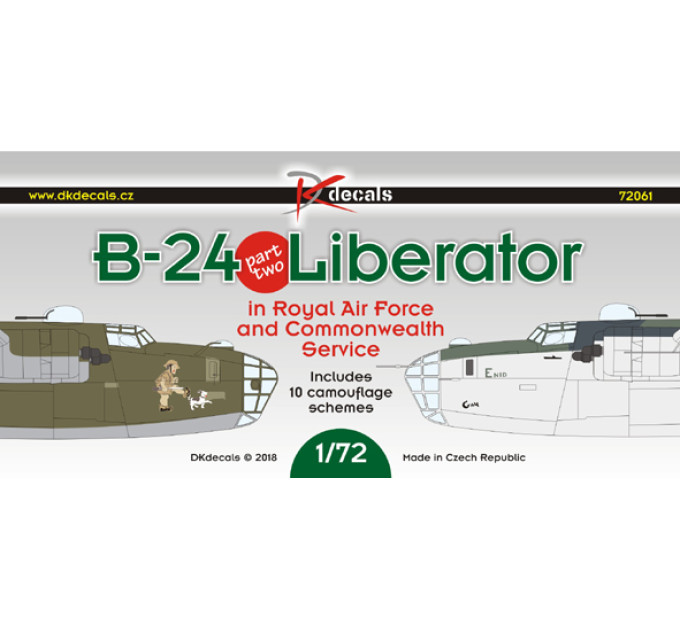 Декаль B-24 Liberator RAF ч.I 1/72 DKdecals DK72061