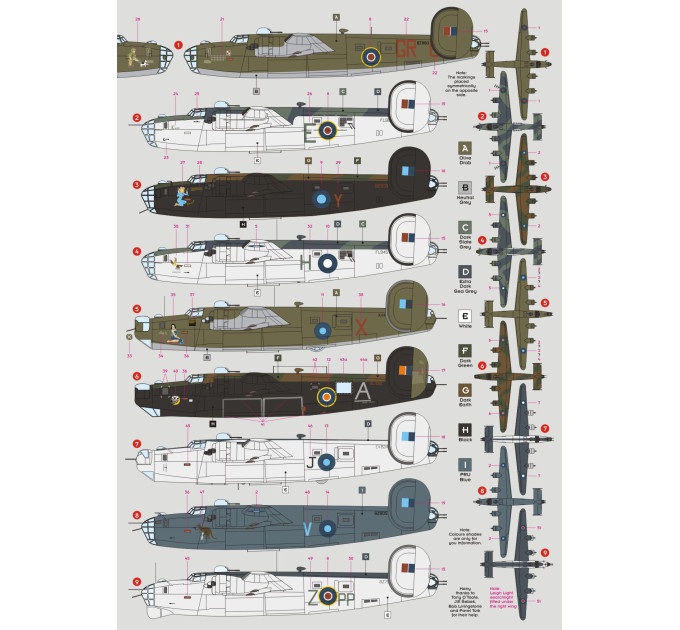 Декаль B-24 Liberator RAF ч.I 1/72 DKdecals DK72061