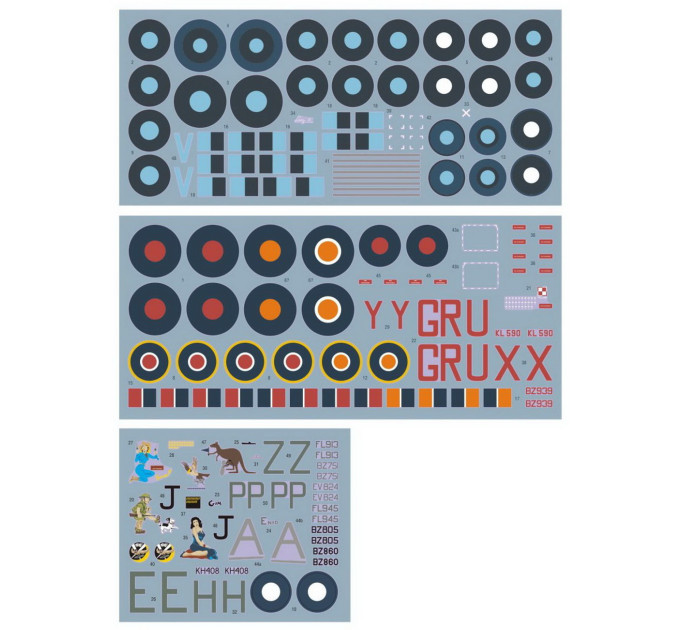Декаль B-24 Liberator RAF ч.I 1/72 DKdecals DK72061