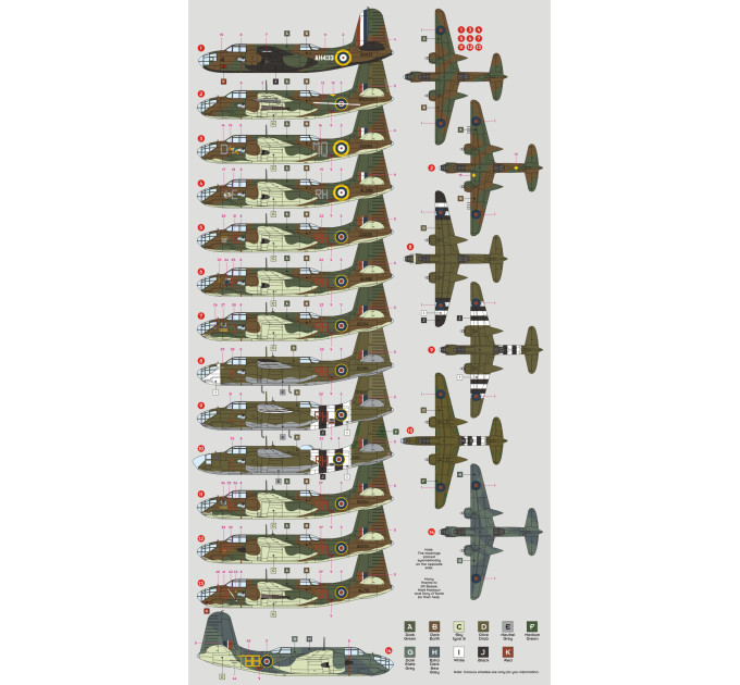 Декаль Бостон RAF над Європою 1/72 DKdecals DK72062