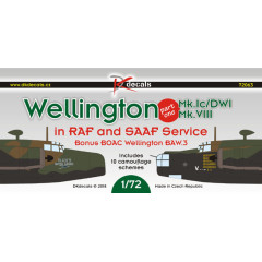 Декаль Wellington RAF ч.I 1/72 DKdecals DK72063