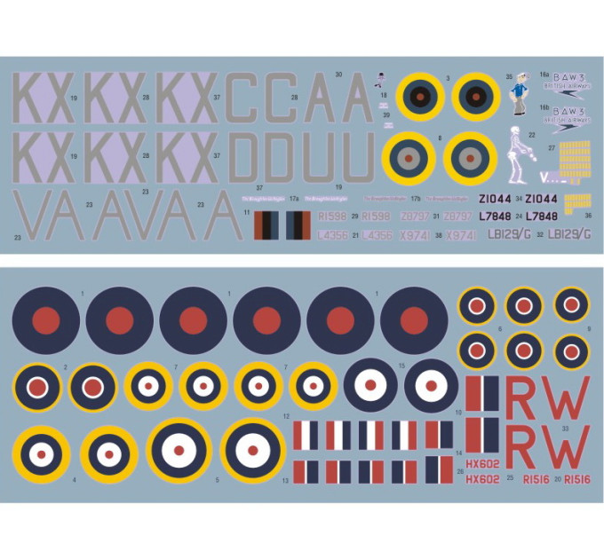 Декаль Wellington RAF ч.I 1/72 DKdecals DK72063