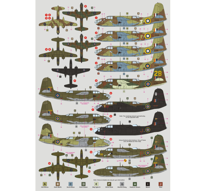 Декаль Бостон RAF/SAAF над Африкою та Італією 1/72 DKdecals DK72064