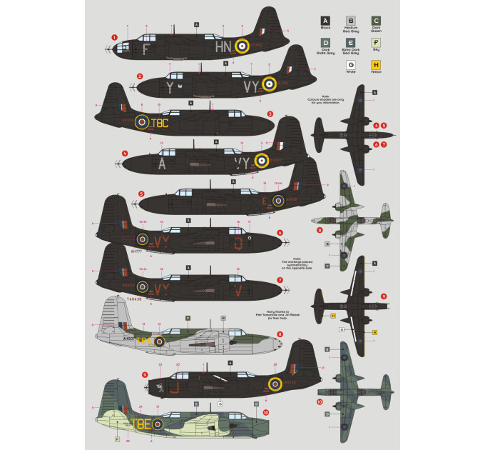 Декаль Нічні винищувачи 1/72 DKdecals DK72065