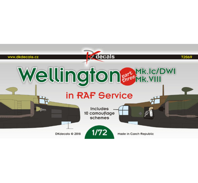 Декаль Wellington RAF ч.III 1/72 DKdecals DK72069