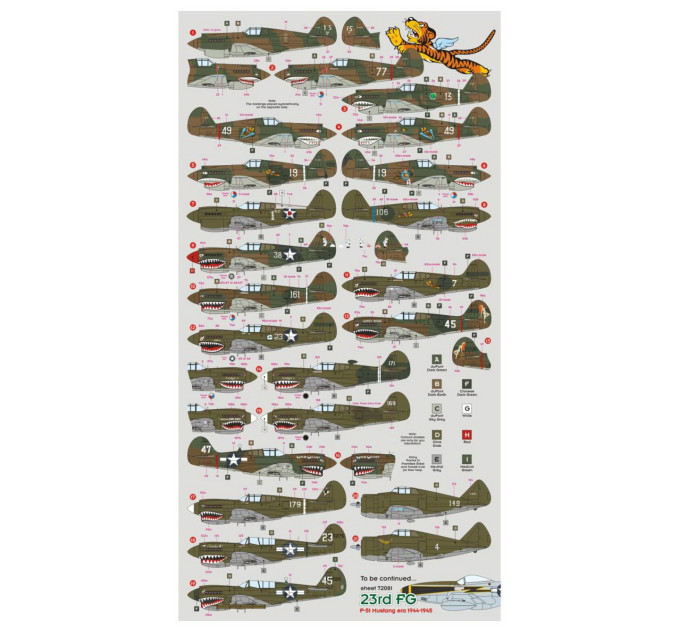 Декаль P-40 AVG 1/72 DKdecals DK72072
