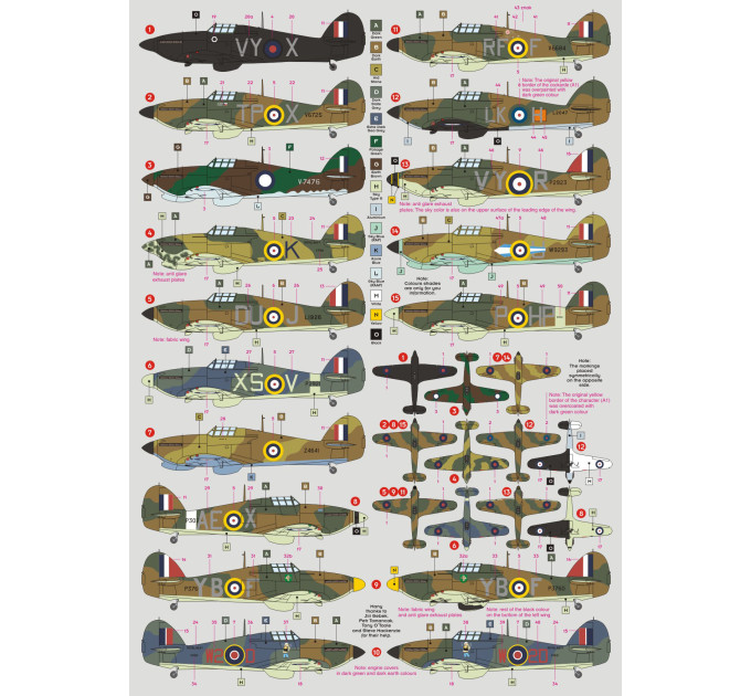 Декаль Hurricane MkI ч.I 1/72 DKdecals DK72074