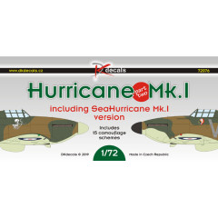 Декаль Hurricane MkI ч.II 1/72 DKdecals DK72076