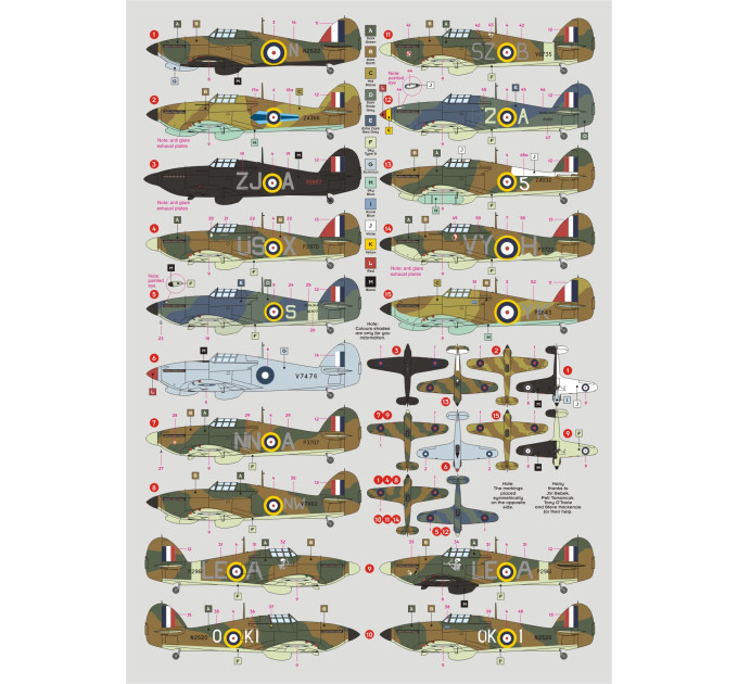 Декаль Hurricane MkI ч.II 1/72 DKdecals DK72076