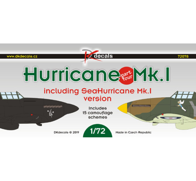 Декаль Hurricane MkI ч.IV 1/72 DKdecals DK72078