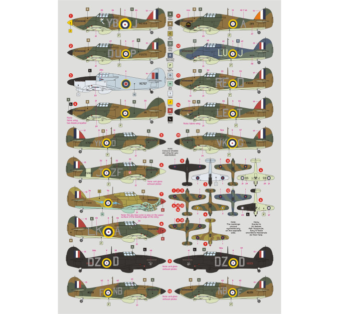 Декаль Hurricane MkI ч.IV 1/72 DKdecals DK72078