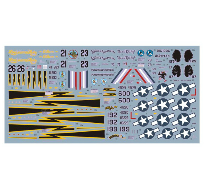 Декаль P-51D/K/F-6K Mustang 23rd FG 1/72 DKdecals DK72084