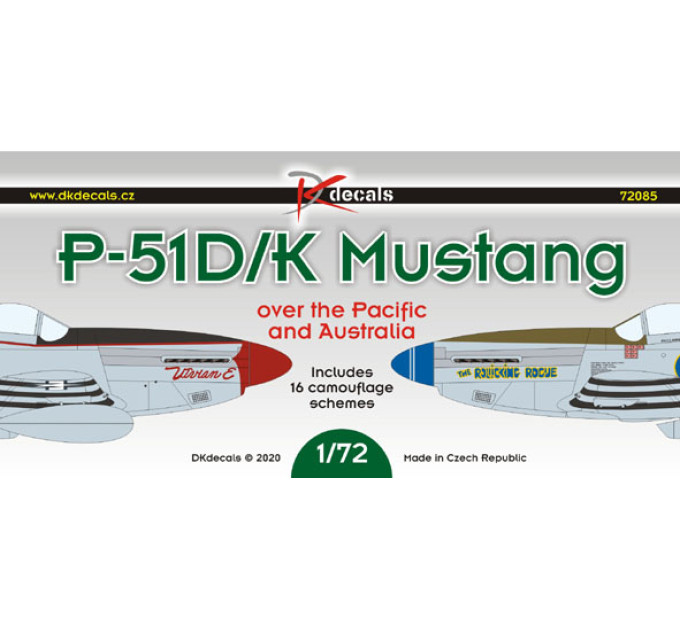 Декаль P-51D/K над Тихим океаном 1/72 DKdecals DK72085