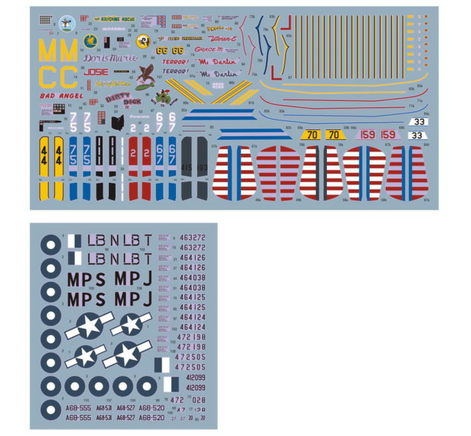Декаль P-51D/K над Тихим океаном 1/72 DKdecals DK72085