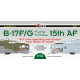 Декаль B-17F/B-17G Літаюча фортеця 15-й повітряної армії 1/72 DKdecals DK72089