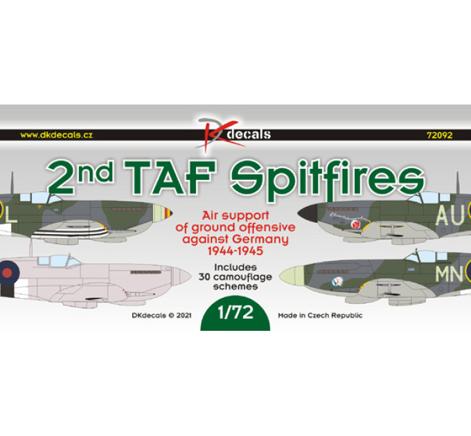 Декаль Spitfire 2-й тактичної авіагрупи 1/72 DKdecals DK72092