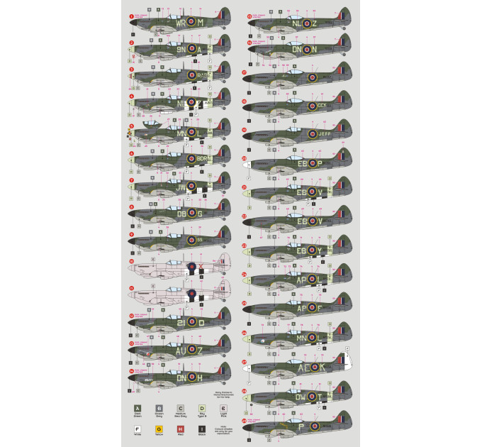 Декаль Spitfire 2-й тактичної авіагрупи 1/72 DKdecals DK72092