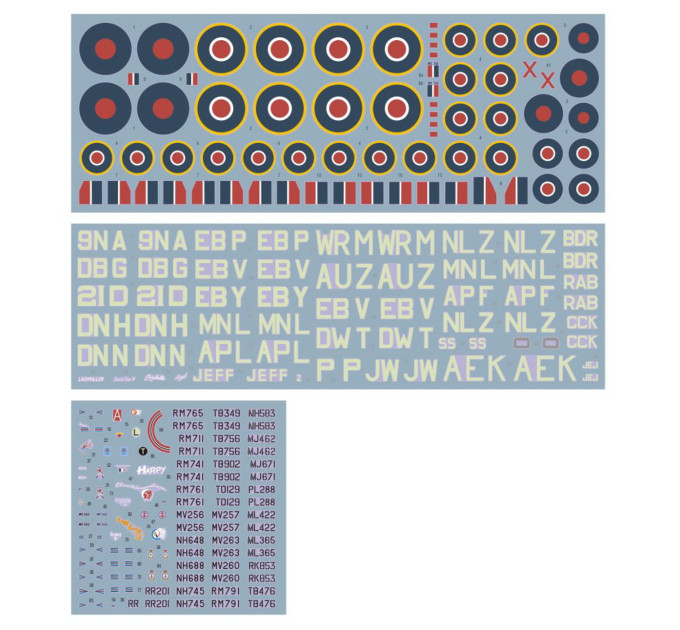 Декаль Spitfire 2-й тактичної авіагрупи 1/72 DKdecals DK72092