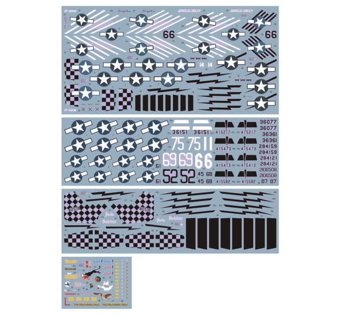 Декаль Мустанги 10-й авіагрупи 1/72 DKdecals DK72093