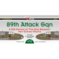 Декаль 89-й AG. А-20А «Похмурих женців» 1/72 DKdecals DK72094