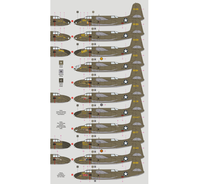 Декаль 89-й AG. А-20А «Похмурих женців» 1/72 DKdecals DK72094