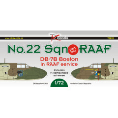 Декаль No22 еск. RAAF - DB-7B Бостон 1/72 DKdecals DK72095