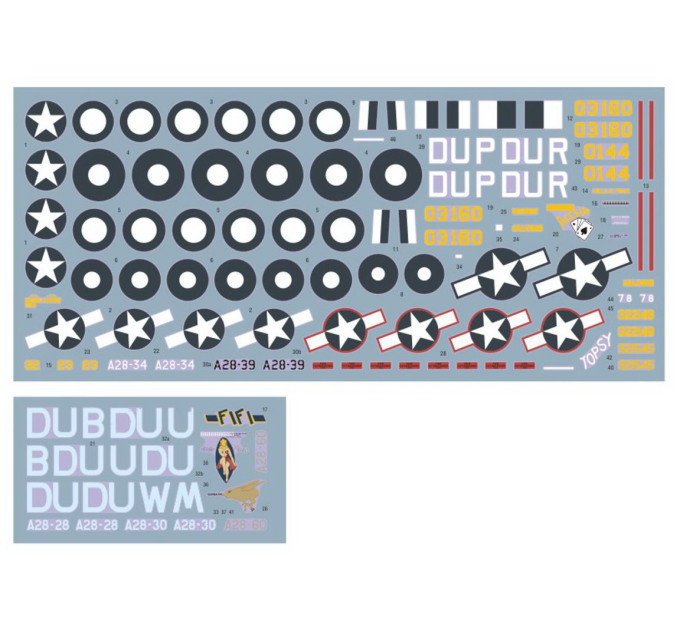 Декаль No22 еск. RAAF - A-20A/C/G Бостон 1/72 DKdecals DK72096