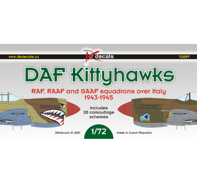 Декаль Kittyhawks над Італією 1/72 DKdecals DK72097