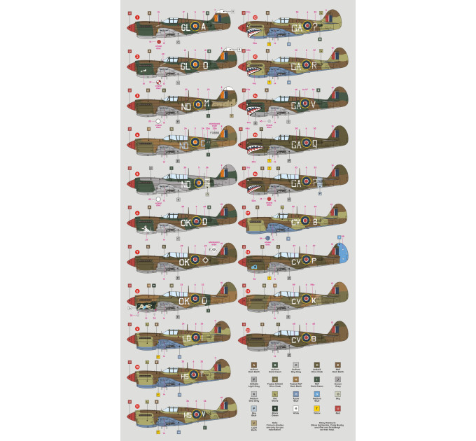 Декаль Kittyhawks над Італією 1/72 DKdecals DK72097