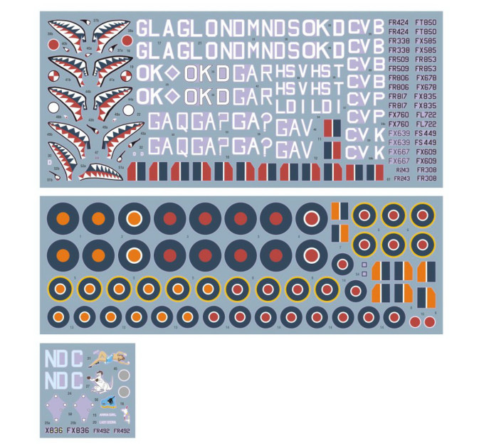 Декаль Kittyhawks над Італією 1/72 DKdecals DK72097