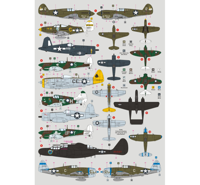 Декаль Тихоокеанські винищувачі, ч.III 1/72 DKdecals DK72098