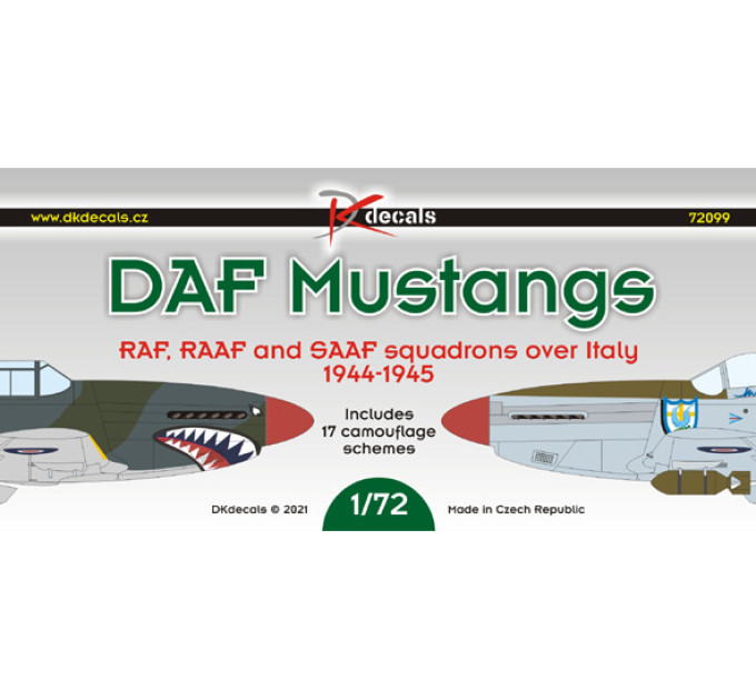 Декаль Mustangs над Італією 1/72 DKdecals DK72099