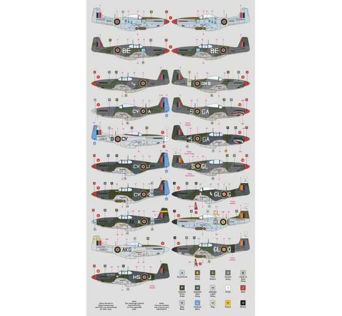 Декаль Mustangs над Італією 1/72 DKdecals DK72099