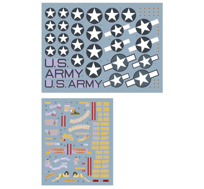 Декаль Ранні Штурмовики A-20A та B-25C/D 1/72 DKdecals DK72100