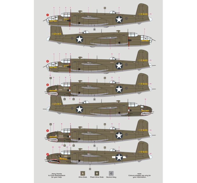 Декаль B-25C «Мортімер» з часом… 1/72 DKdecals DK72101