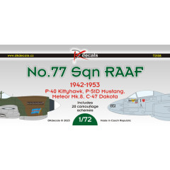 Декаль №77 єск. RAAF 1/72 DKdecals DK72108