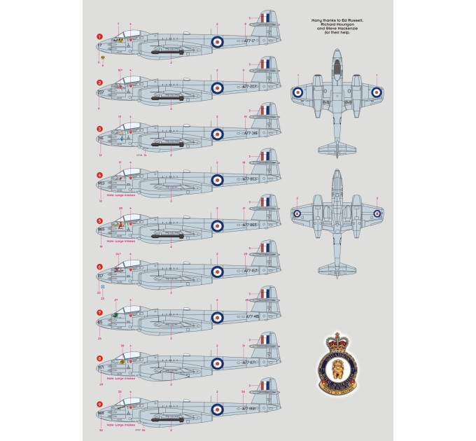 Декаль RAAF Meteor Mk.8 1/72 DKdecals DK72109