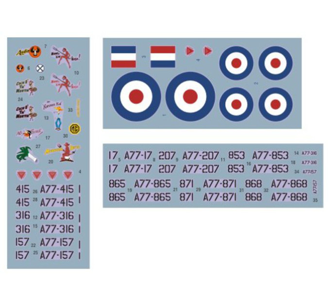 Декаль RAAF Meteor Mk.8 1/72 DKdecals DK72109