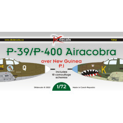 Декаль P-39/P-400 над Новою Гвінеєю, ч.1 1/72 DKdecals DK72112