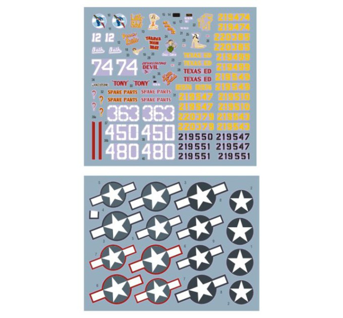 Декаль P-39 над центральною частиною Тихого океану 1/72 DKdecals DK72115