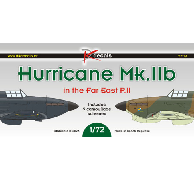 Декаль Hawker Hurricane Mk.IIB на Далекому Сході, ч.2 1/72 DKdecals DK72119