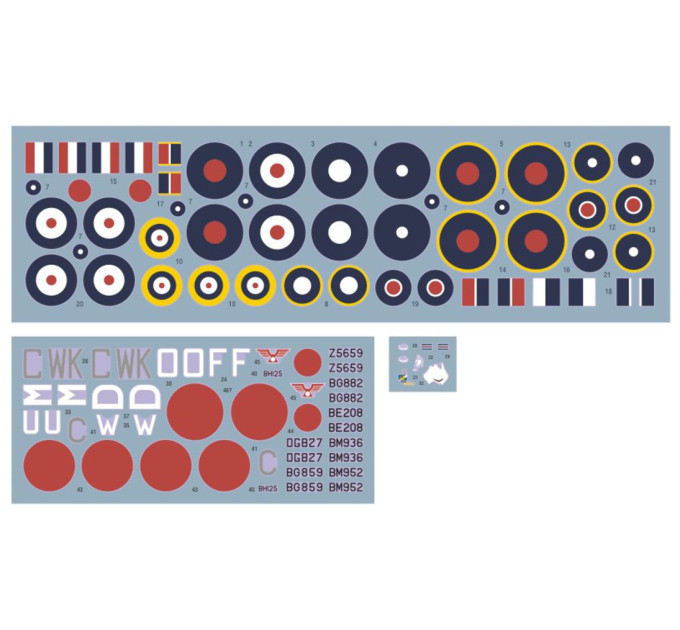 Декаль Hawker Hurricane Mk.IIB на Далекому Сході, ч.2 1/72 DKdecals DK72119