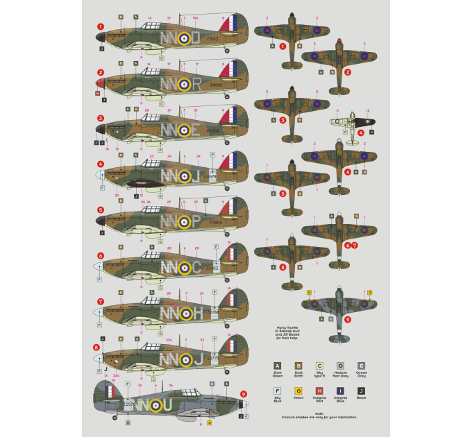 Декаль Hurricane No310 ескадрон 1/72 DKdecals DK72121