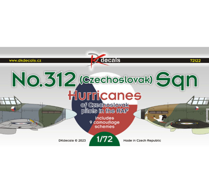 Декаль Hurricane No312 ескадрон 1/72 DKdecals DK72122