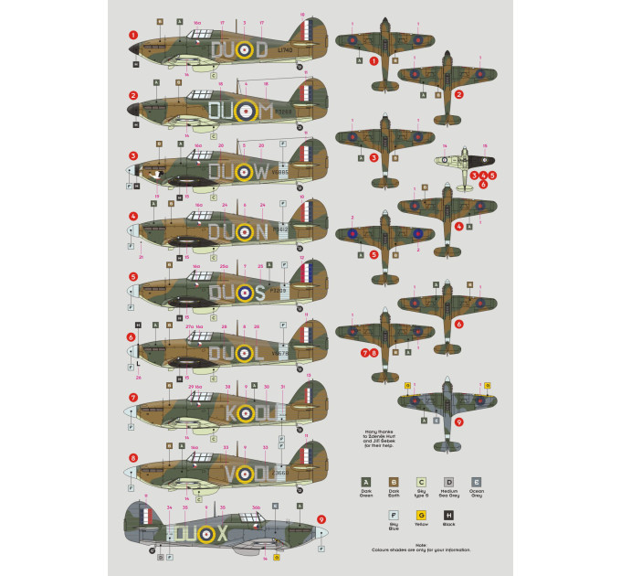 Декаль Hurricane No312 ескадрон 1/72 DKdecals DK72122