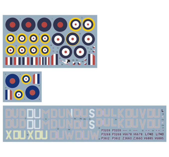 Декаль Hurricane No312 ескадрон 1/72 DKdecals DK72122