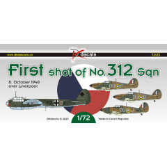 Декаль Перший збитий №312 еск. RAF 1/72 DKdecals DK72123